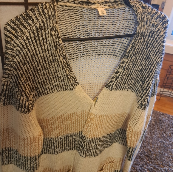 Tribal Jeans Striped Knit Cardigan with Pockets - Picture 10 of 12